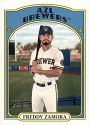 2021 Topps Heritage Minor League Base Set Freddy Zamora #73 card