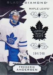 2018-19 Upper Deck Black Diamond Base Set Frederik Andersen #BDB-FA card