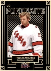 2022-23 Upper Deck UD Portraits Frederik Andersen #P-1 card