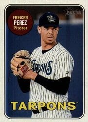2018 Topps Heritage Minor League Base Set Freicer Perez #86 card