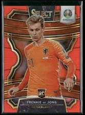 2020 Panini Select UEFA Euro Frenkie de Jong Orange Prizm #91 card