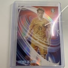 2024 Topps Chrome UEFA Euro Neon Nations Frenkie de Jong #NN-24 card