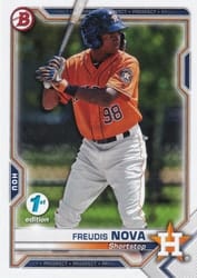 2021 Bowman 1st Edition Base Set Freudis Nova #BP-56 card