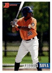 2021 Bowman Heritage Base Set Freudis Nova #126 card
