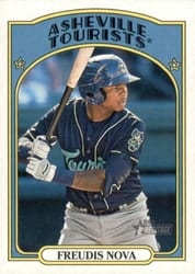 2021 Topps Heritage Minor League Base Set Freudis Nova #92 card