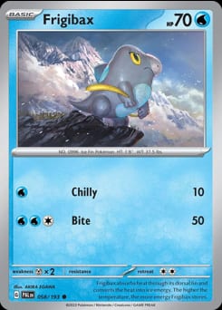 Paldea Evolved Frigibax #58 card