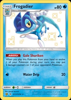 Hidden Fates Shiny Vault Frogadier #SV12 card
