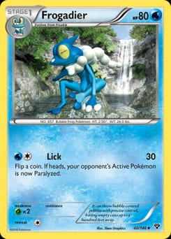 XY Frogadier #40 card