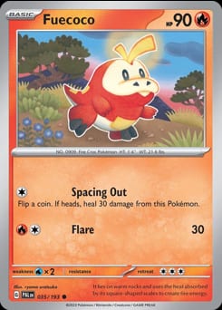 Paldea Evolved Fuecoco #35 card