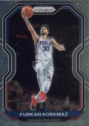 2020-21 Panini Prizm Base Set Furkan Korkmaz #160 card