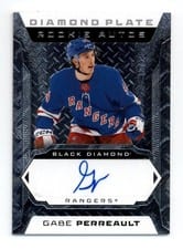 2025-26 Upper Deck Black Diamond Diamond Plate Rookie Auto Gabe Perreault #DPR-GP card
