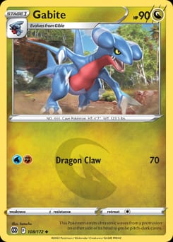 2022 Brilliant Stars Gabite #108 card