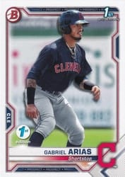 2021 Bowman 1st Edition Base Set Gabriel Arias #BP-89 card