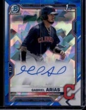 2021 Bowman Sapphire Edition Autographs Gabriel Arias #BSPA-GA card