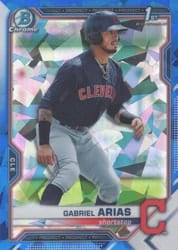 2021 Bowman Sapphire Edition Base Set Gabriel Arias #BCP-89 card