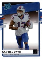 2020 Panini Chronicles Clearly Donruss Rated Rookies Gabriel Davis #RR-GB card