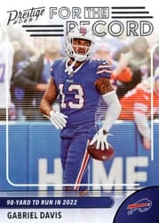 2023 Panini Prestige For the Record Gabriel Davis #9 card