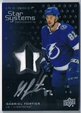 2021-22 Upper Deck Premier Star Systems Rookies Autograph Patch Gabriel Fortier #SSR-GF card
