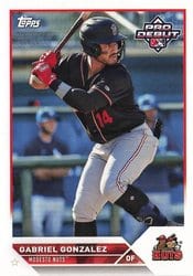 2023 Topps Pro Debut Base Set Gabriel Gonzalez #PD-175 card