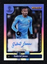 2021 Topps Merlin Chrome UEFA Autographs Gabriel Jesus #A-GJ card