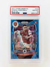 2021 Panini Prizm Premier League Gabriel Martinelli Blue Ice Prizm #203 card