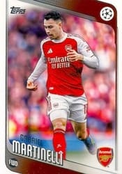2025-26 Topps UEFA Club Competitions Base Set Gabriel Martinelli #19 card