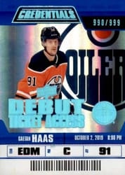 2019-20 Upper Deck Credentials Base Set Gaetan Haas #67 card