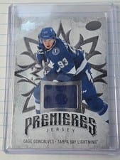 2024-25 Upper Deck Ice Ice Premieres Jersey Gage Goncalves #IPJ-14 card