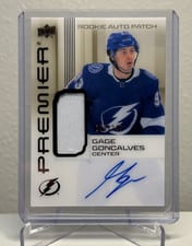 2024-25 Upper Deck Premier Acetate Auto Patch Rookies Gage Goncalves #AR-GG card