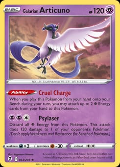 Evolving Skies Galarian Articuno #63 card