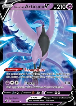 Chilling Reign Galarian Articuno V #58 card