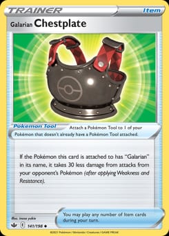 Chilling Reign Galarian Chestplate #141 card