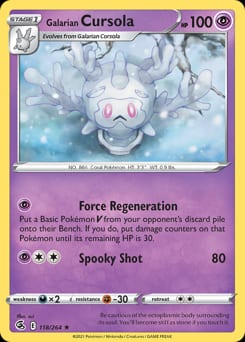 Fusion Strike Galarian Cursola #118 card