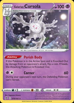 Rebel Clash Galarian Cursola #79 card