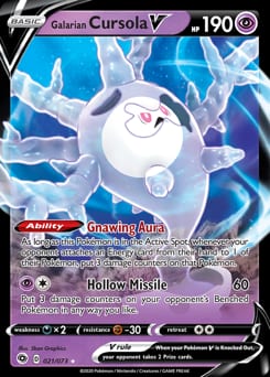 Champion's Path Galarian Cursola V #21 card