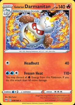 Darkness Ablaze Galarian Darmanitan #28 card