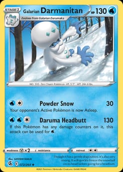 Fusion Strike Galarian Darmanitan #72 card