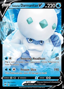 Vivid Voltage Galarian Darmanitan V #36 card
