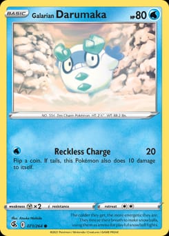 Fusion Strike Galarian Darumaka #71 card