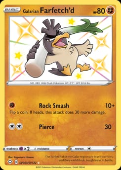 2021 Shining Fates Shiny Vault Galarian Farfetch'd #SV063 card