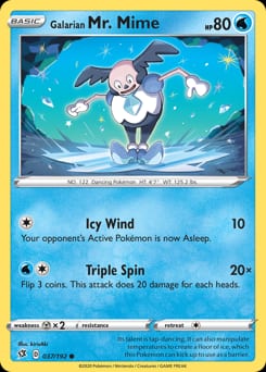 Rebel Clash Galarian Mr. Mime #37 card