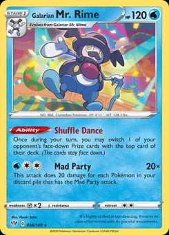 Darkness Ablaze Galarian Mr. Rime #36 card
