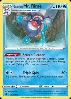 Rebel Clash Galarian Mr. Rime #38 card