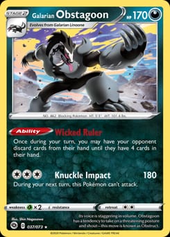 Champion's Path Galarian Obstagoon #37 card