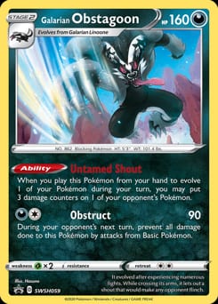 SWSH Black Star Promos Galarian Obstagoon #SWSH059 card