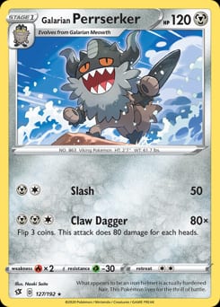 Rebel Clash Galarian Perrserker #127 card
