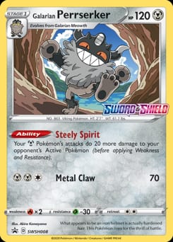 SWSH Black Star Promos Galarian Perrserker #SWSH008 card