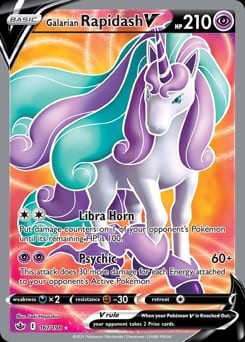Chilling Reign Galarian Rapidash V #167 card