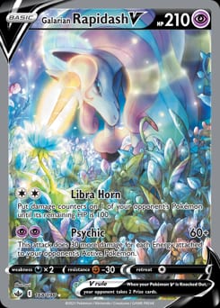 Chilling Reign Galarian Rapidash V #168 card