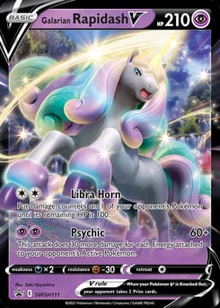 SWSH Black Star Promos Galarian Rapidash V #SWSH111 card